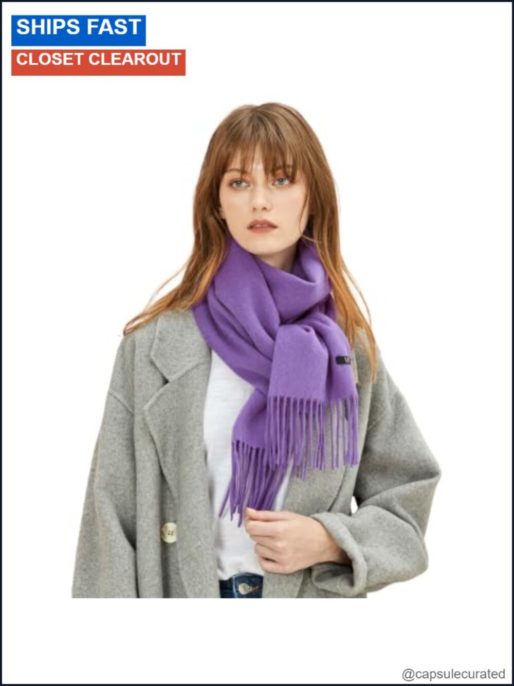 100% Merino Wool Pashmina Large Shawl Wrap Blanket